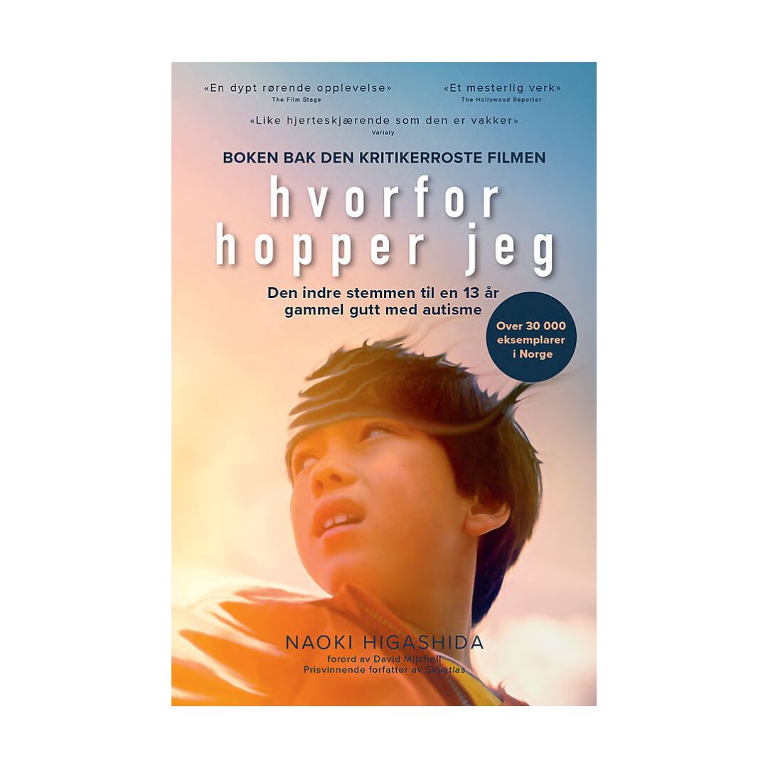 Coverbilde av 'Hvorfor hopper jeg' av Naoki Higashida, et innsiktsfullt verk om autisme.