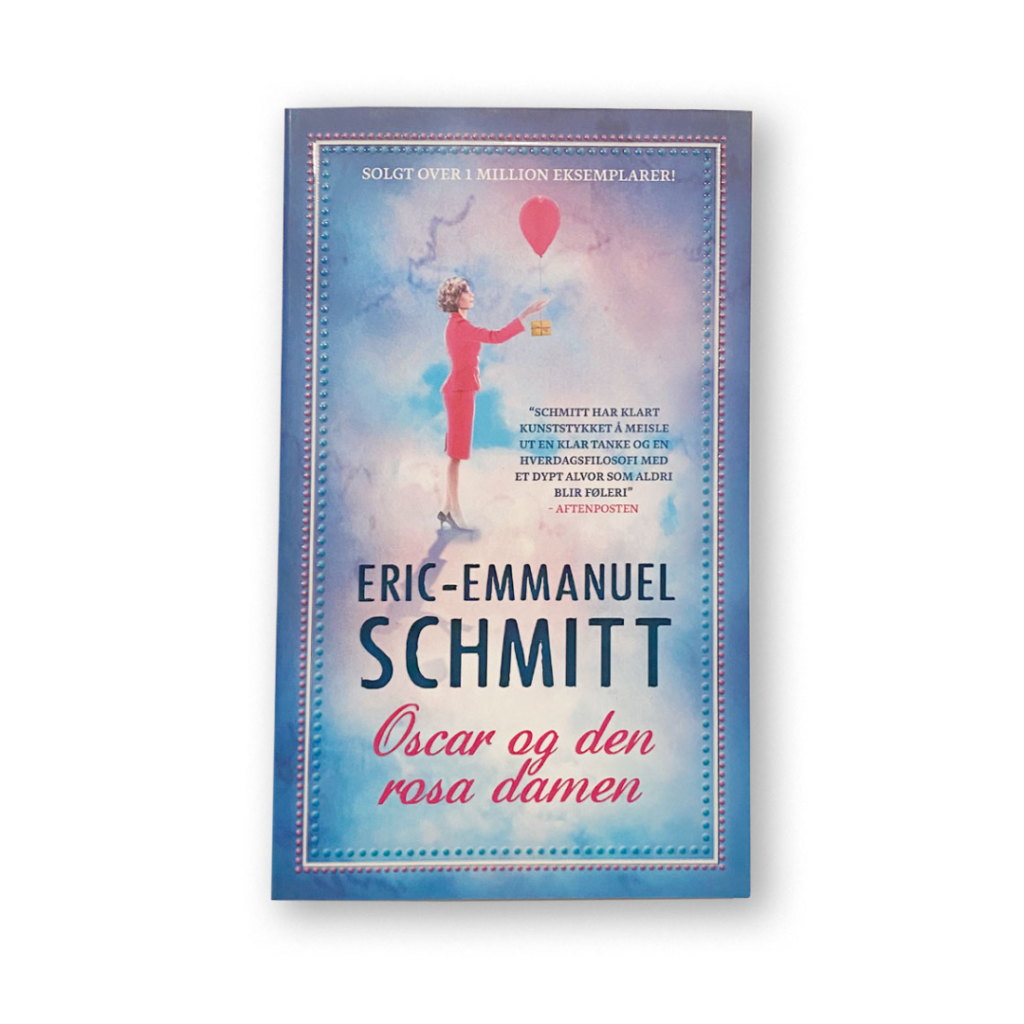 Coverbilde av 'Oscar og den rosa damen' av Eric Emmanuel Schmitt, en berørende fortelling om et unikt vennskap.