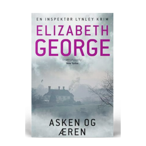 Coverbilde av 'Asken og æren' av Elizabeth George, en spennende politisk krimroman.