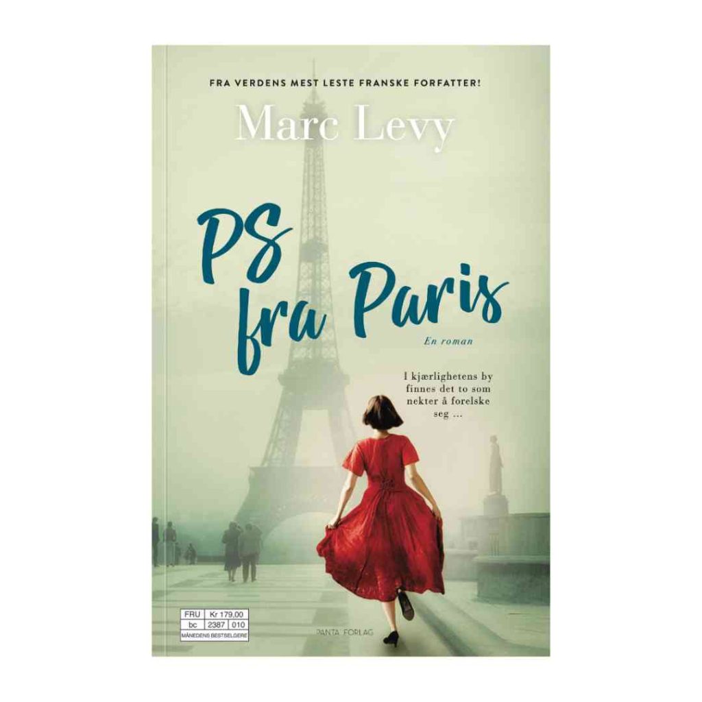 Coverbilde av 'Ps fra Paris' av Marc Levy, en hjertevarm romantisk e-bok som utforsker kjærlighetens irrganger i Paris.